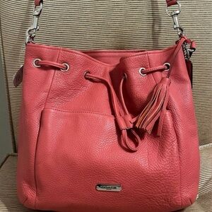 Coach Coral Leather Shoulder Bag